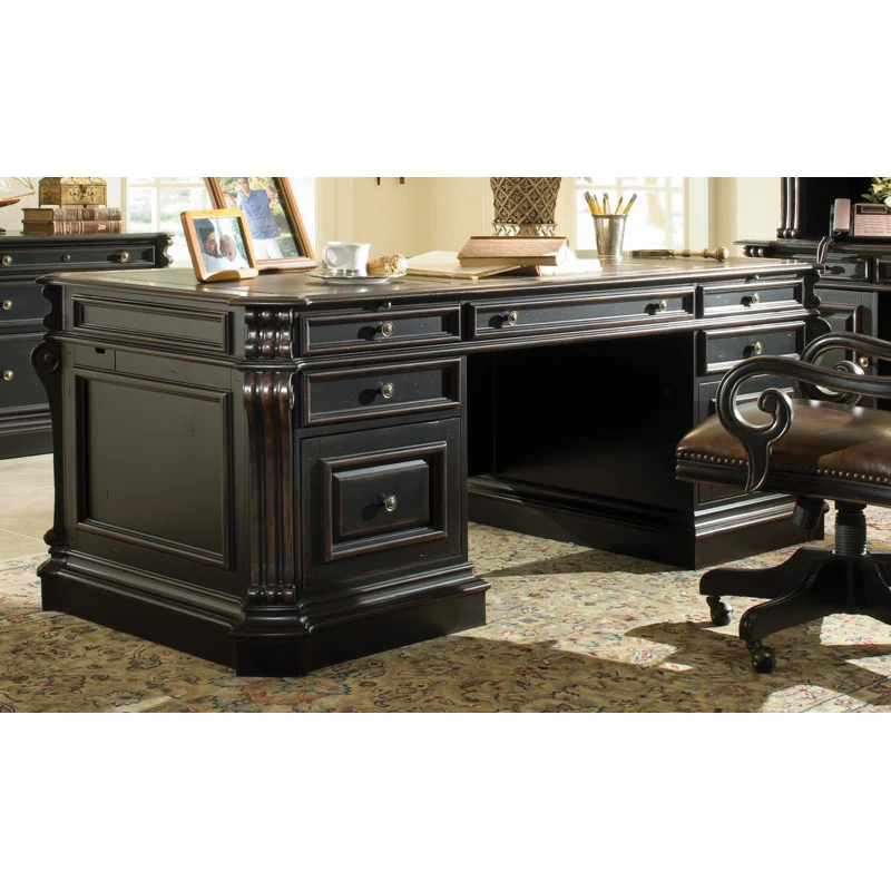 Hooker Furniture Telluride 76'' Executive Desk withWood Panels