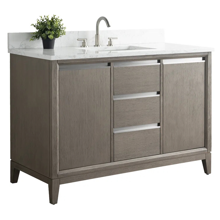 Vanity Art 54 Double Bathroom Vanity with Top