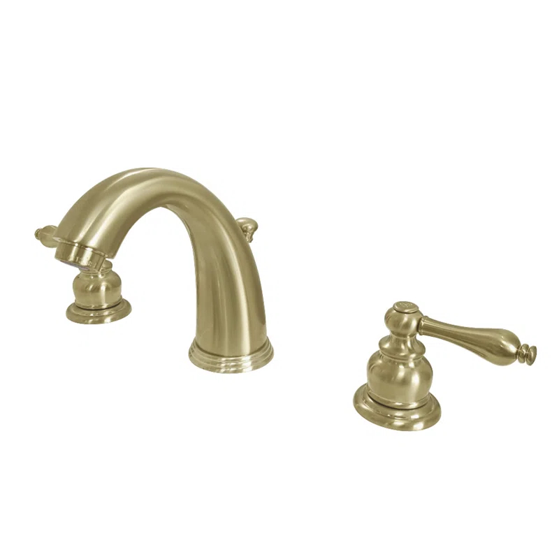 Kingston Brass Victorian Two-Handle 3-Hole Deck Mount Widespread Bathroom Faucet with Retail Pop-Up Drain