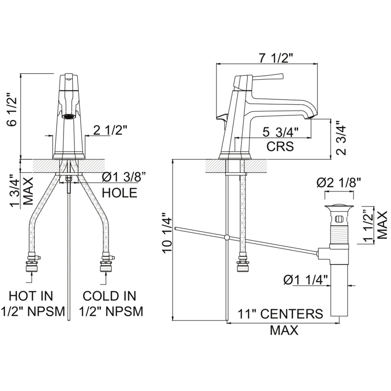 Deco Single Handle Lavatory Faucet