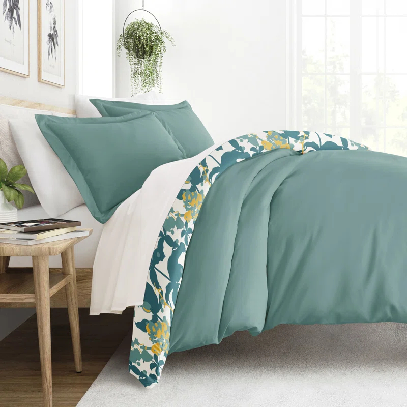 Boho Flower Reversible Duvet Cover Set