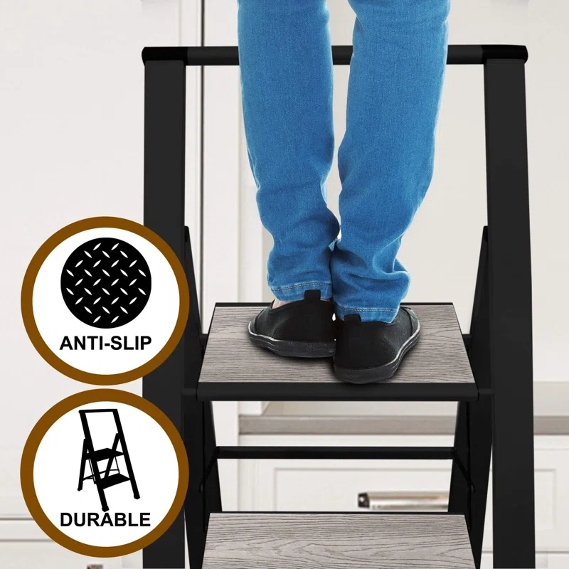 Sorfey Sorfey Step Ladders 4 - Step Steel Lightweight Folding Step Stool