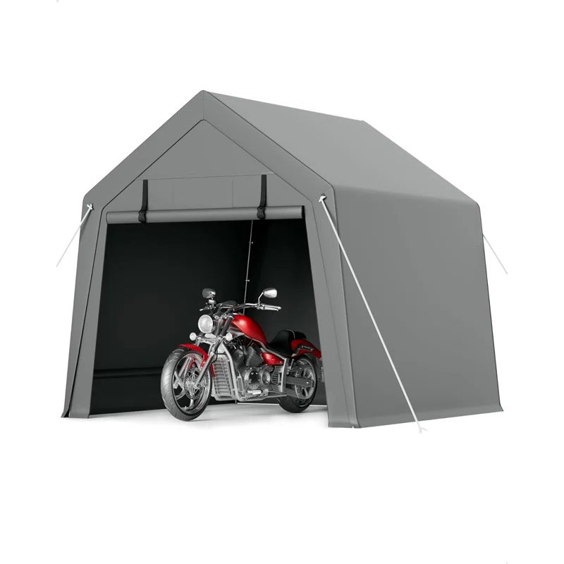 babevy Motorcycle Storage Shed, Heavy Duty Portable Tent With Rolled Zipper Door in , 84" H x 72" W x 72" D