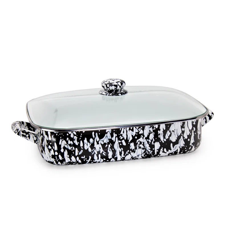 Golden Rabbit Grey Swirl Roasting Pan