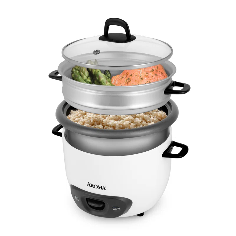 Aroma Aroma 14-Cup Pot Style Rice Cooker and Food Steamer Set