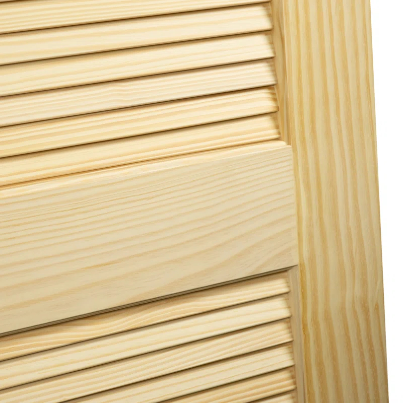 Kimberly Bay Louvered Solid Wood Unfinished Slab Standard Door