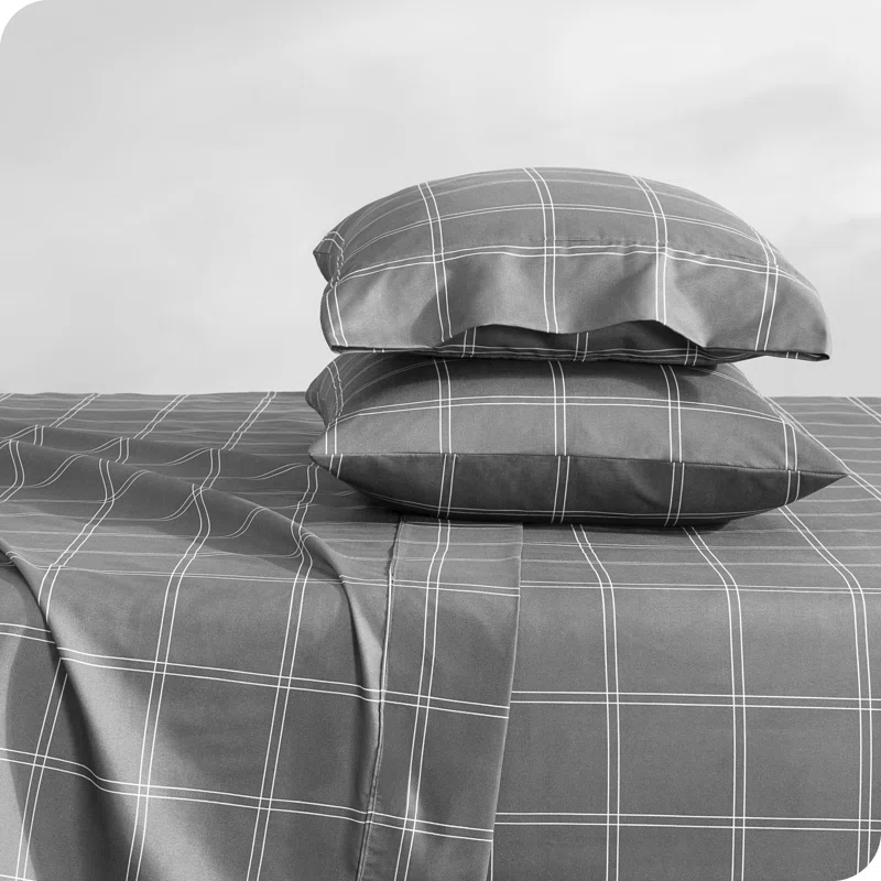 Bare Home Plaid Microfiber Sheet Set | Wayfair