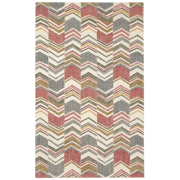 Dash and Albert Rugs Zig Zag Hand Micro Hooked Wool Rug
