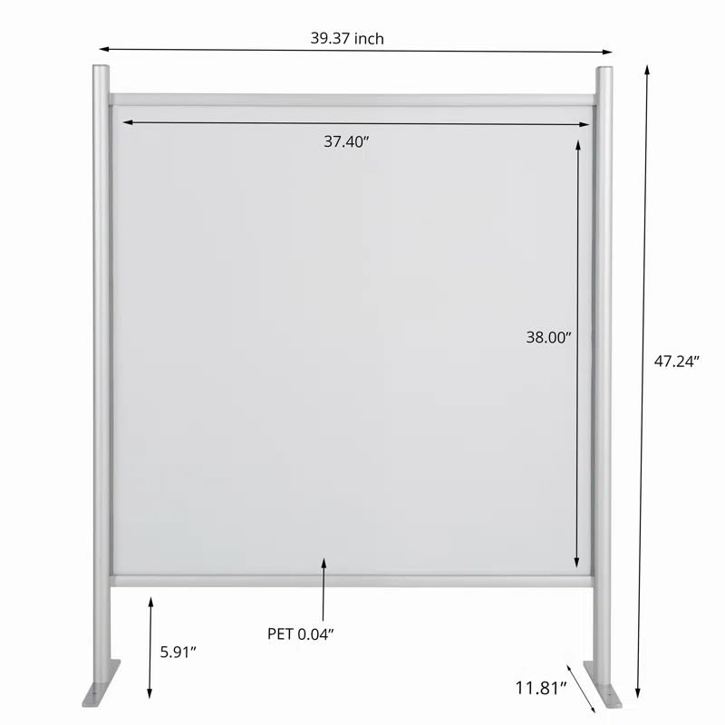 MT Displays Metal/Plastic 1 Panel Sneeze Guard