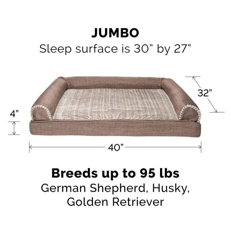 Luxe Fur & Performance Linen Sofa Bed