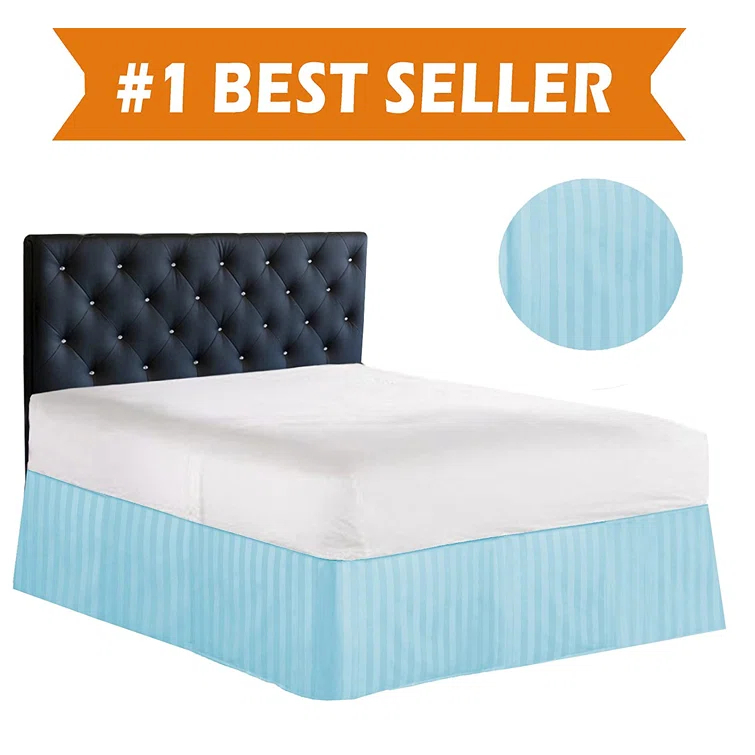 ELEGANT COMFORT Tailored Wrinkle Resistant Wrap Around Bed Skirt