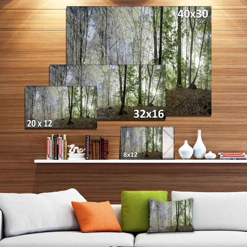 " Green Morning In Forest Panorama "