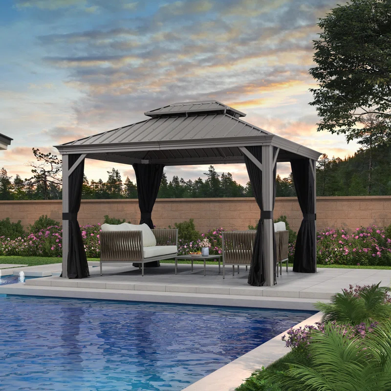 Purple Leaf Purple Leaf Aluminum Patio Gazebo