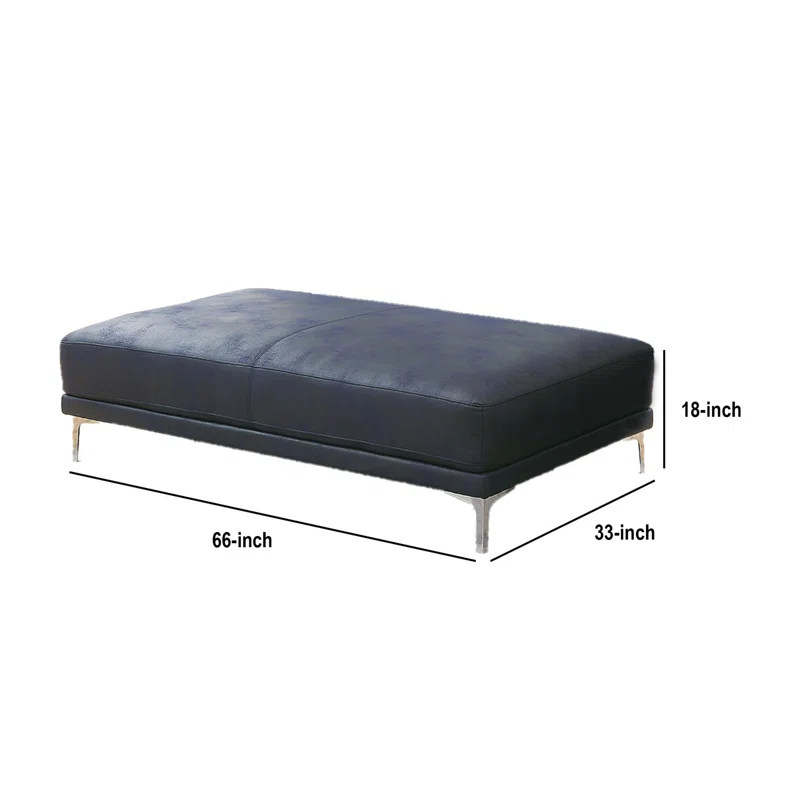 Wade Logan® Awaah Faux Leather Ottoman