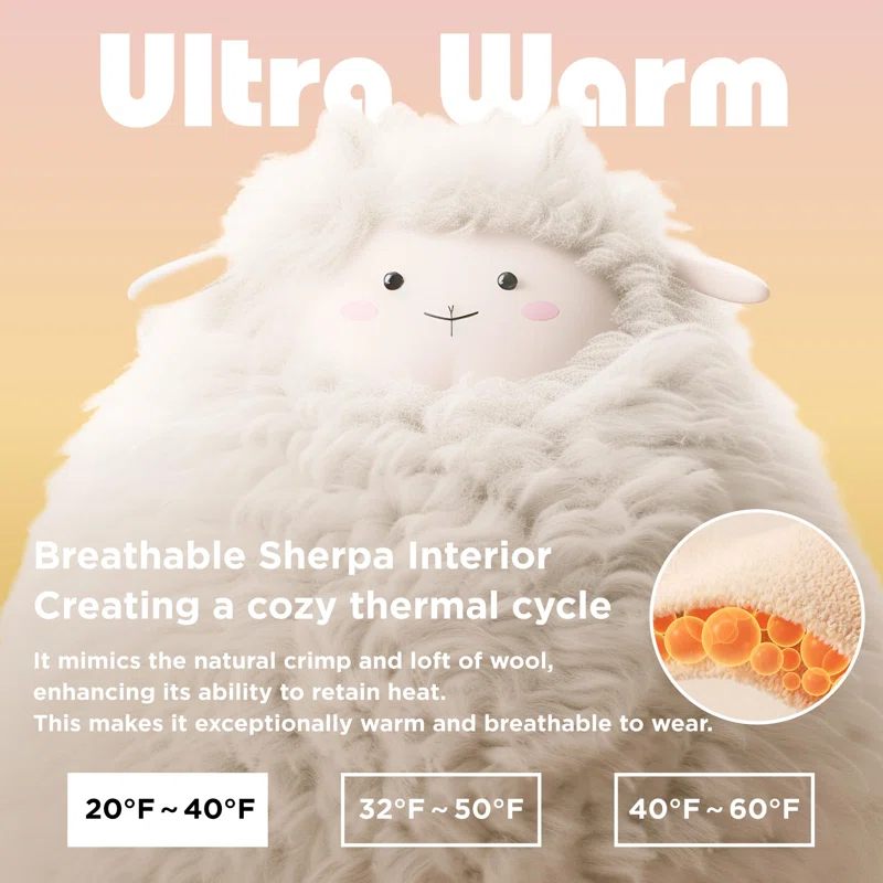 Bedsure Bedsure Blanket Hoodie - Sherpa Wearable Blankets For Women & Kids As Gifts For Women Men, Christmas Gifts Sweatshirt Blanket