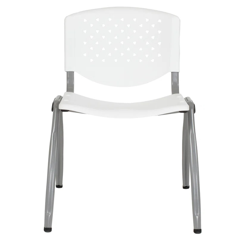 Flash Furniture Memphis 880 lb. Capacity Plastic Stack Chair with Powder Coated Frame