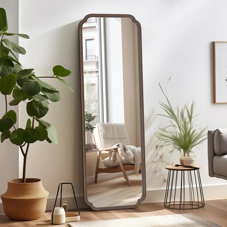 Winston Porter Solid Wood Rectangle Mirror