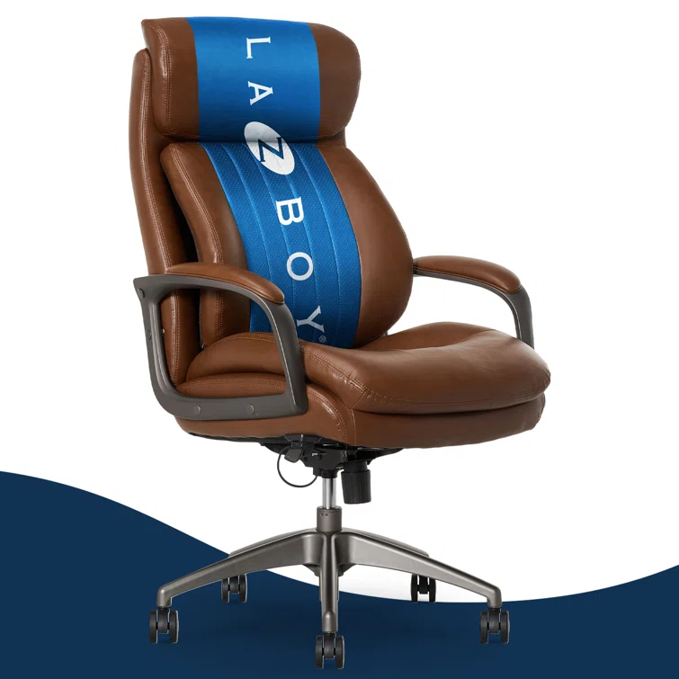 La-Z-Boy La-Z-Boy® Nova Executive Office Chair, Patented AIR Ergonomic Support Technology®, High-Back Premium Comfort & Support, Vegan PU Leather