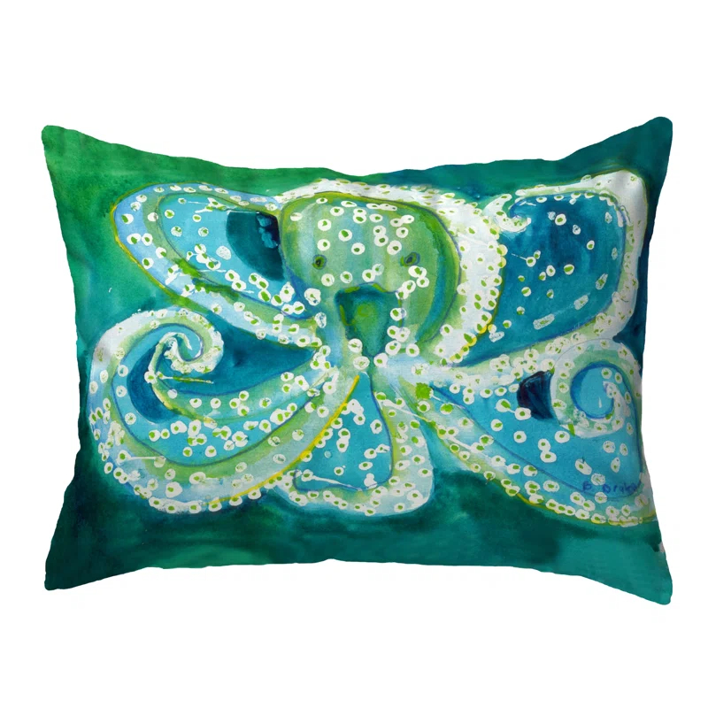 Betsy Drake Interiors Indoor/Outdoor Reversible Throw Pillow