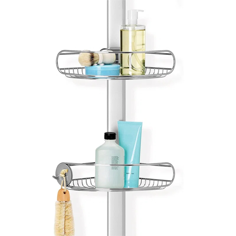 simplehuman Simplehuman Tension Pole Stainless Steel and Anodized Aluminum Shower Caddy