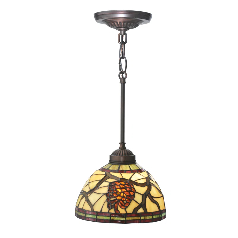 Millwood Pines Amherst 1 - Light Bronze Single Pendant