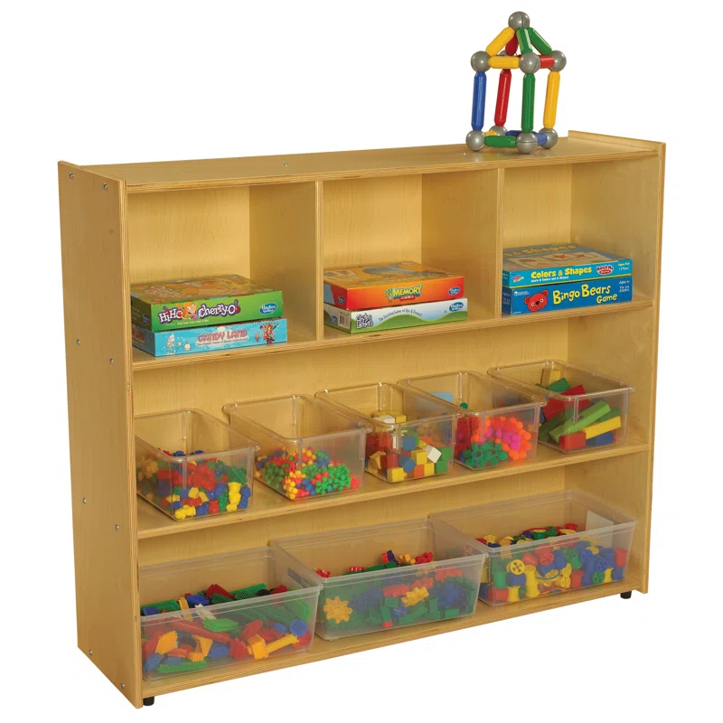 Childcraft 5 Compartment Manufactured Wood Shelving Unit