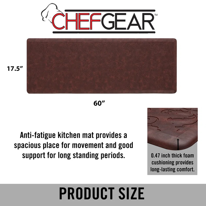Chef Gear Embossed Soothing Comfort Anti-Fatigue Mat