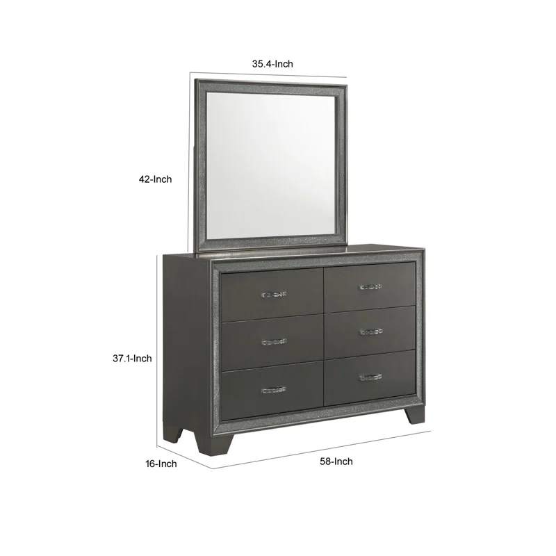 Benjara Kay 6 - Drawer Dresser