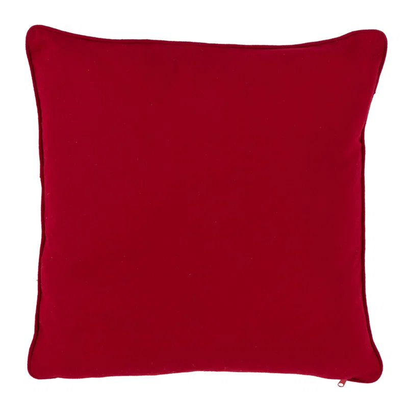 Saro Chute De Neige Collection Appliqued Down Throw Pillow