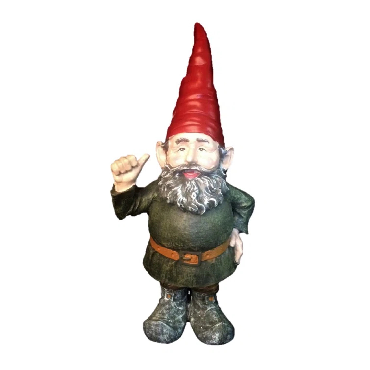HomeStyles Old World Gnomes Rumple Thumbs Up Gnome Garden Statue