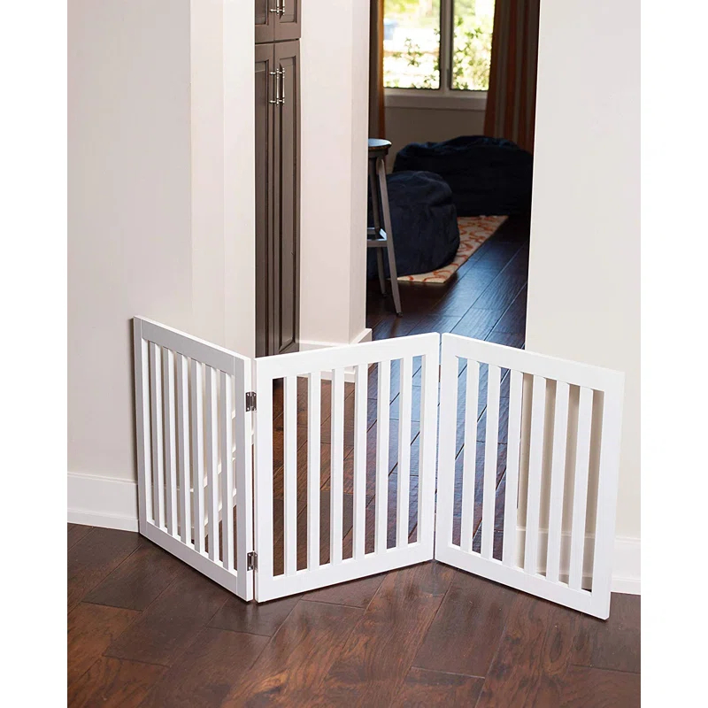 BirdRock Home Wood Free Standing Pet Gate