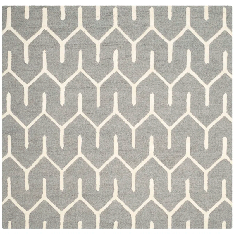 George Oliver Deedgra Hand Tufted Wool Geometric Rug