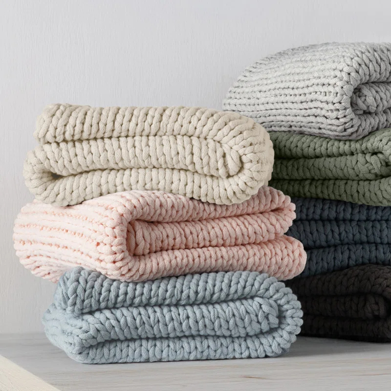 Becky Cameron Handmade Chunky Knit Throw Blanket
