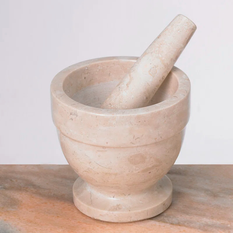 Creative Home Marble Mortar And Pestle Set
