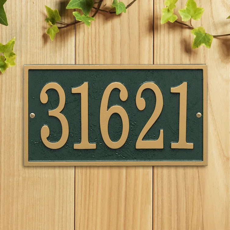 Whitehall Products Fast and Easy 1-Line Wall Number Plaque