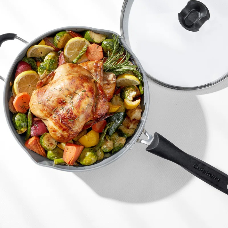 Cuisinart Preferred Pan 4 Piece Set (4.5 Qt. Multi-Purpose Pan with Cover, Steamer, Slotted Turner)