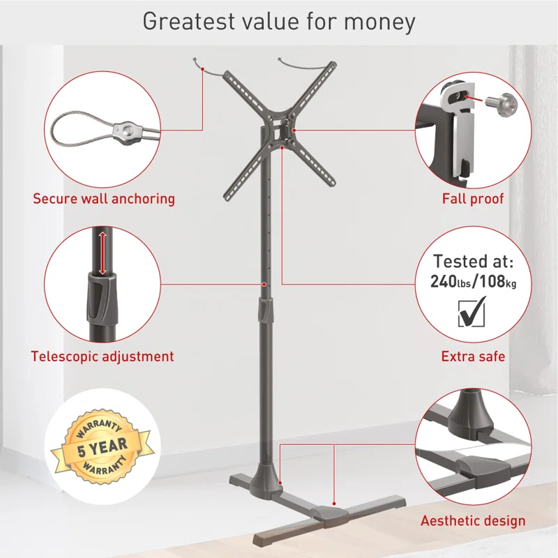 Barkan Single Screen Floor Stand Mount