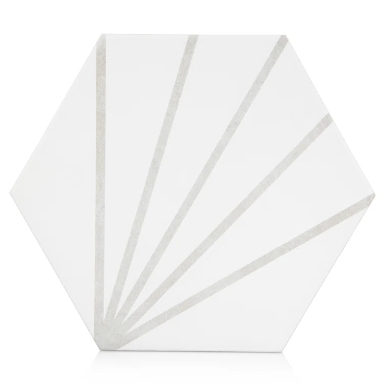 Industry Tile Sun Stripe Hexagon Dark Gray