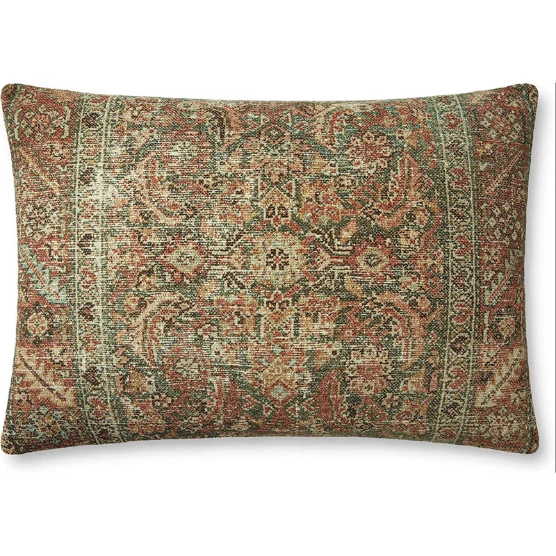 Angela Rose X Loloi Dawn Charcoal / Rust Pillow