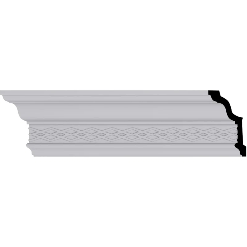 Ekena Millwork 4 1/8"H x 2 3/8"P x 4 7/8"F x 94 1/2"L, (2 3/4" Repeat), Robin Crown Moulding