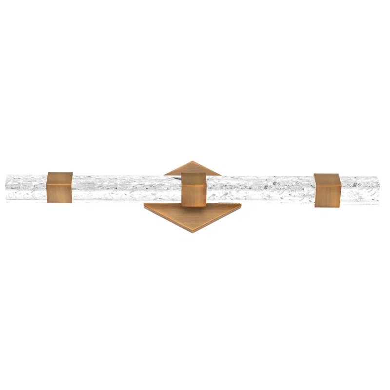 Regal 28" Dimmable LED Vanity Light with Crystal Shade