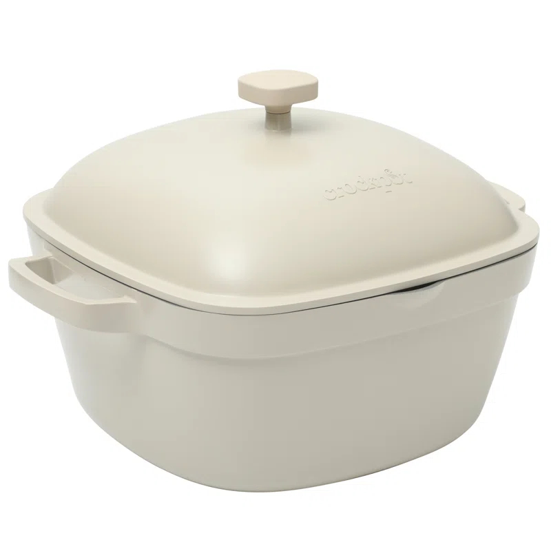 Crock-pot Crock-Pot Northvale Cast Aluminum Lightweight Durable 5.2 Quart Heavy Duty Dutch Oven Pot With Lid, Oven Safe, Dual Handles