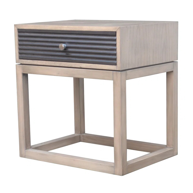 Indo Puri 24'' W Solid Wood Nightstand