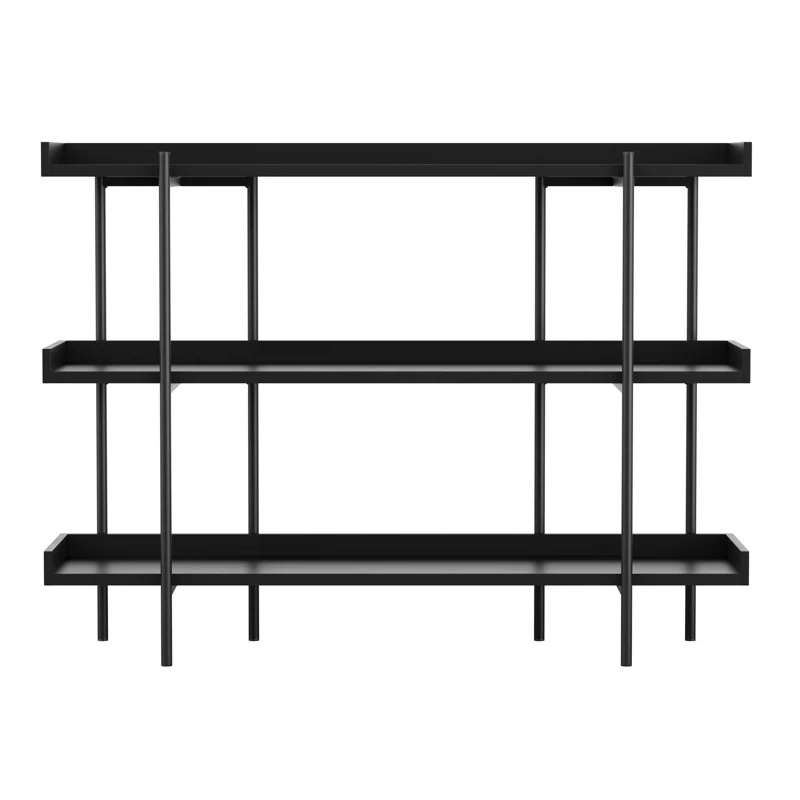 Martha Stewart Raines Martha Stewart Emmett 3 Shelf Storage Display Unit Bookcase with Metal Frame