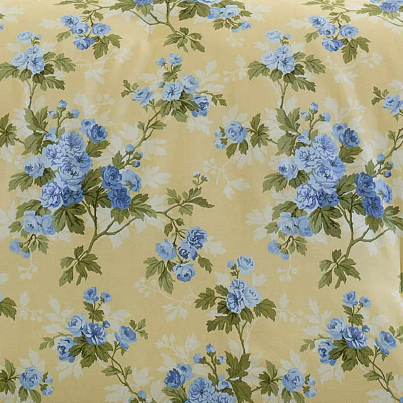 Laura Ashley Cassidy Floral Yellow Cotton Comforter Bonus Set