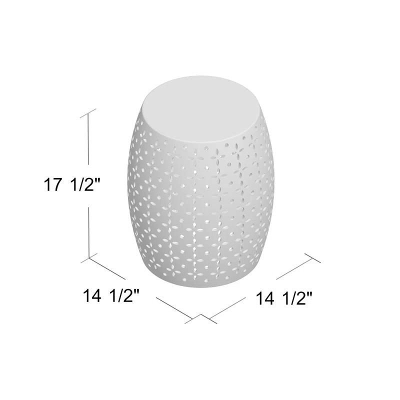 Zentique Lovell Ceramic Accent Stool