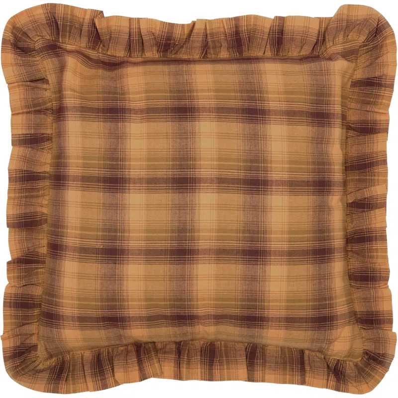VHC Brands Prescott Ruffled Cotton Reversible Throw Pillow