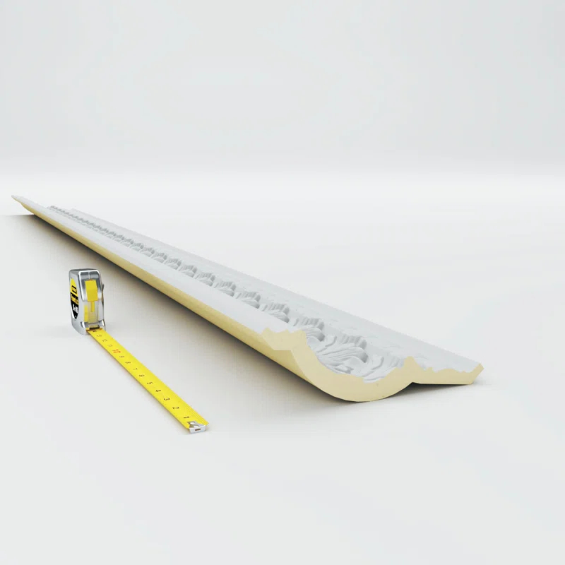 Ekena Millwork 7 3/4"H x 5 1/2"P x 9 1/2"F x 94 1/2"L Odessa Leaf Dentil Crown Moulding