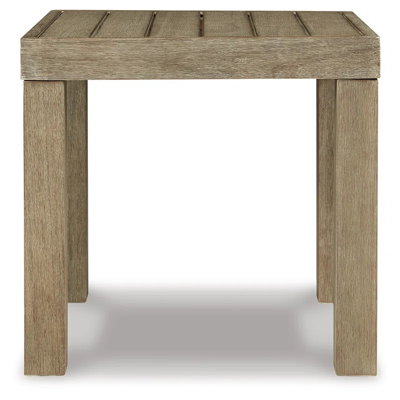 Viva Furniture Square Eucalyptus Outdoor Side Table
