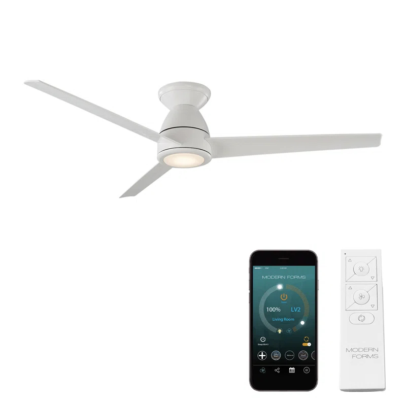Modern Forms Tip Top 3 - Blade Smart Propeller Ceiling Fan with Light Kit Included